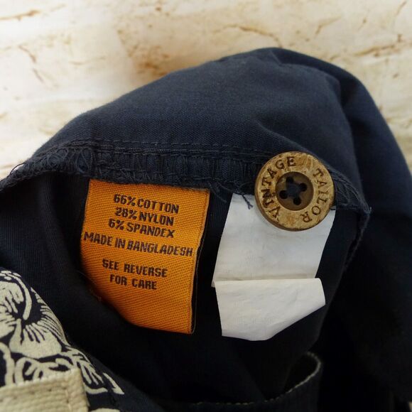 Tailor Vintage Shorts Mens 38 Blue Greenwich 9 Inseam Slim Stretch Chino Preppy - Picture 11 of 12